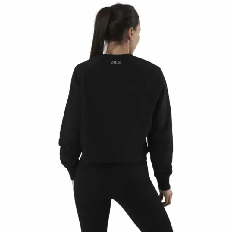 Jamina Cropped Crew Sweat Black