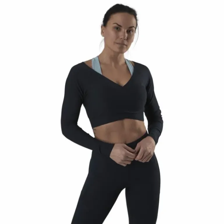 Jana Ls Train Crop Top Blue