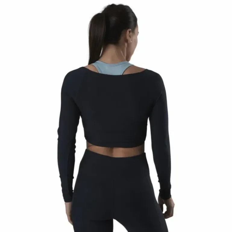Jana Ls Train Crop Top Blue