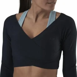 Jana Ls Train Crop Top Blue