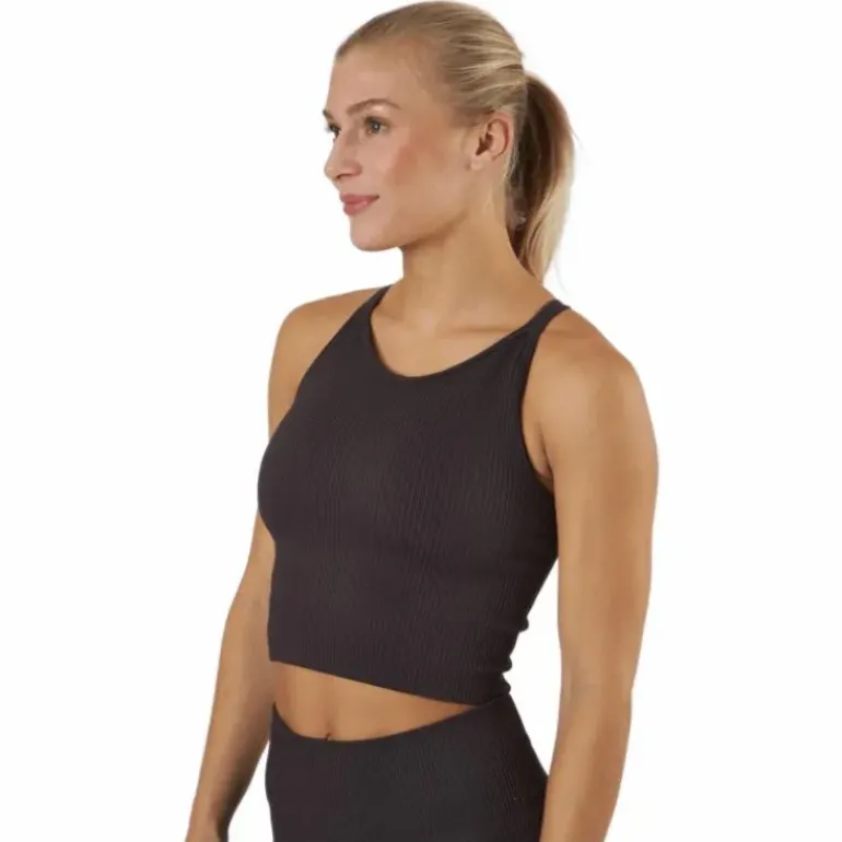 Janing W Rib Seamless Bra Deep Shale