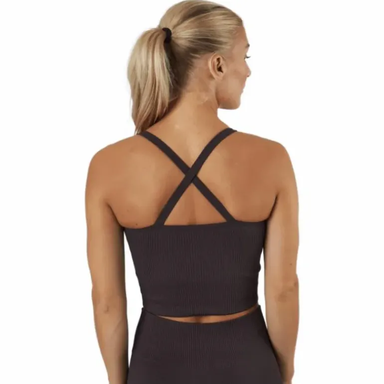 Janing W Rib Seamless Bra Deep Shale