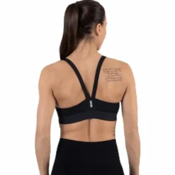 Jayda Metallic Sports Bra Black