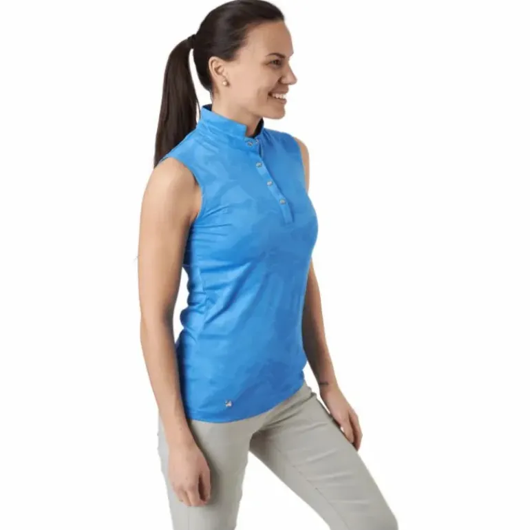 Jess Ss Polo Shirt Pacific