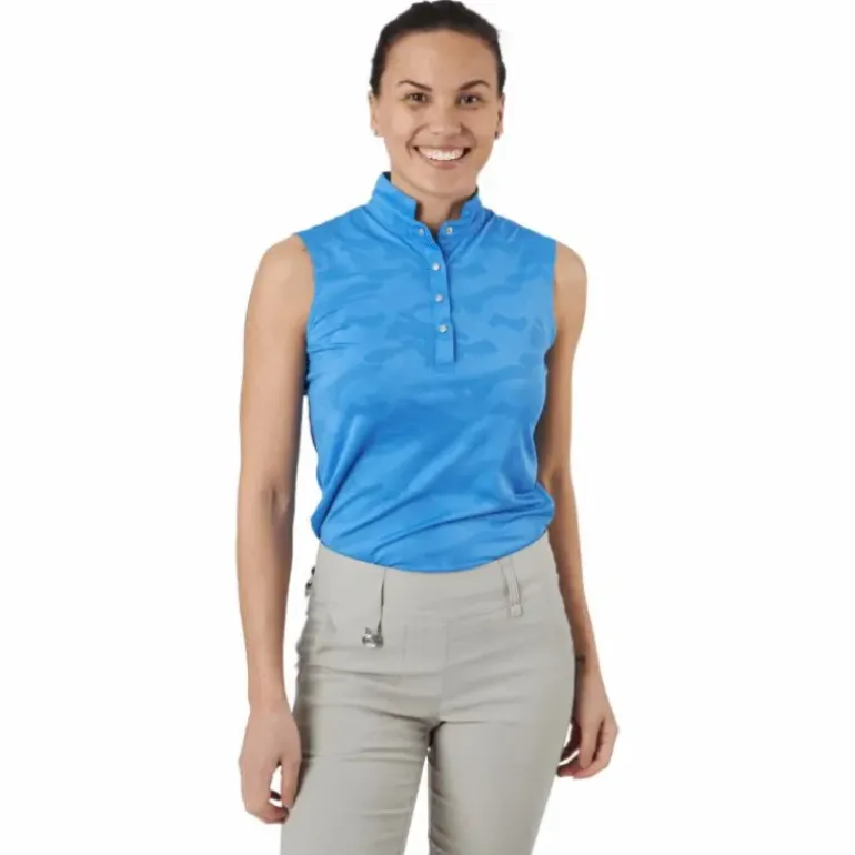 Jess Ss Polo Shirt Pacific