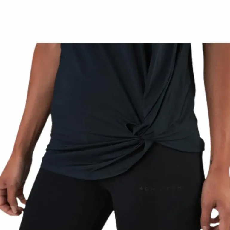 Jolie Knot Singlet Black