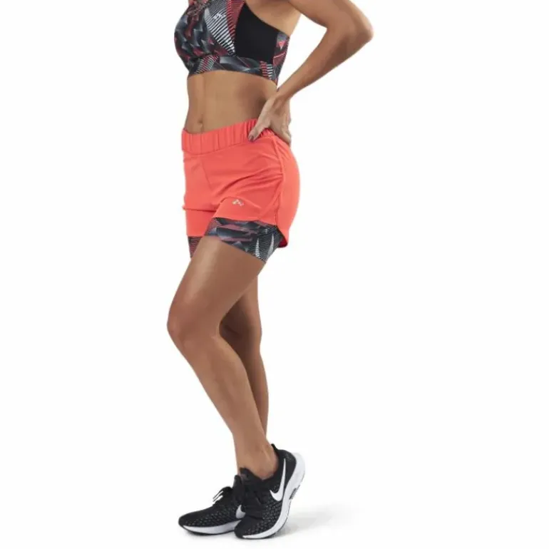 Judie Aop Loose Training Shorts Red