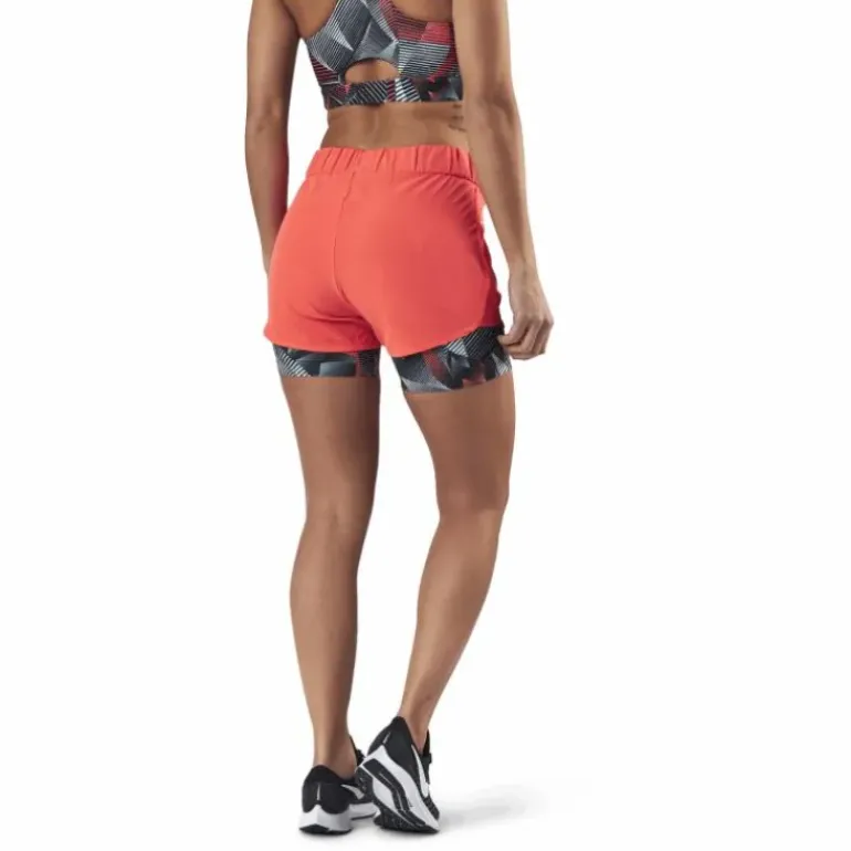 Judie Aop Loose Training Shorts Red