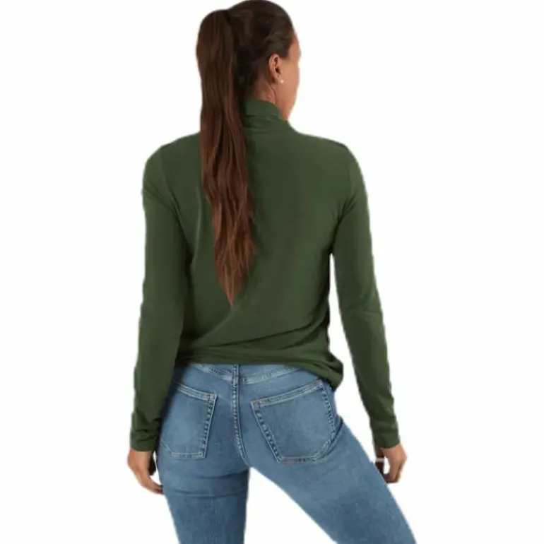 Kamala Ls Rollneck Top Black