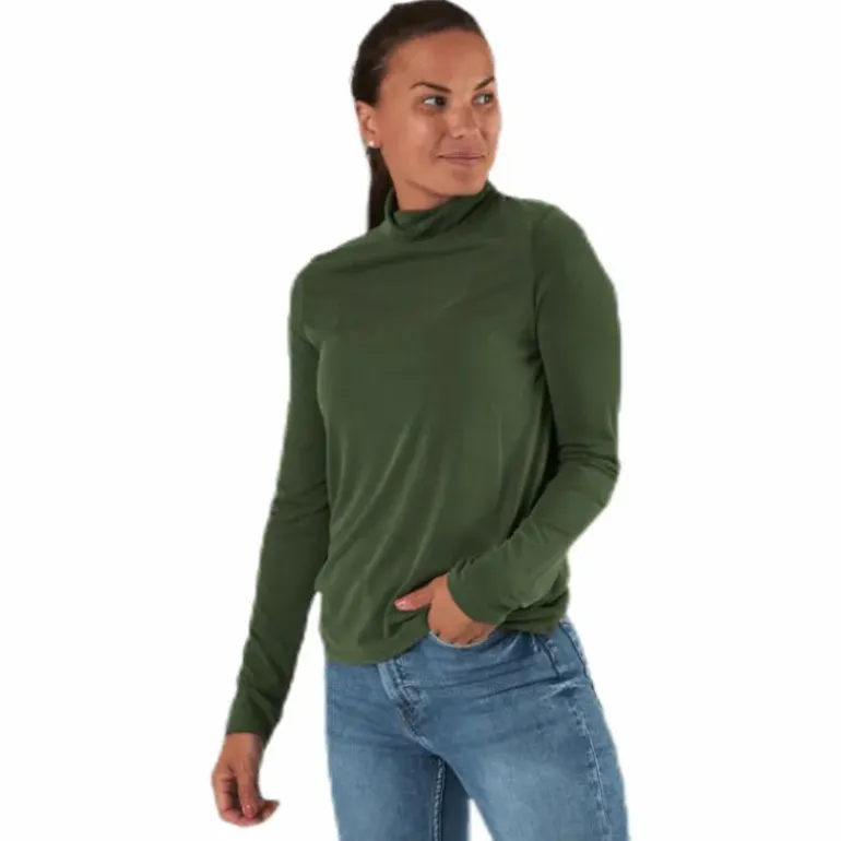Kamala Ls Rollneck Top Black