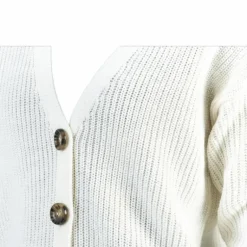 Karie Ls Knit Cardigan White