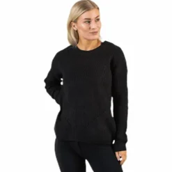 Karie Ls O-Neck Knit Black