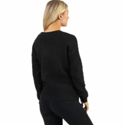 Karie Ls O-Neck Knit Black