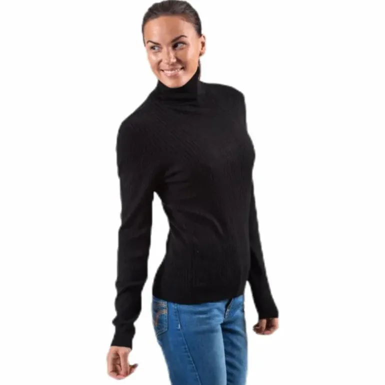 Karol L/S Rollneck Pullover Knt Black
