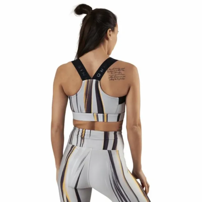 Kay Printed Sports Bra Beige