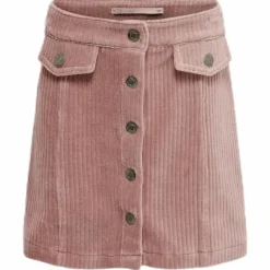 Ketty Cord Button Skirt Pink