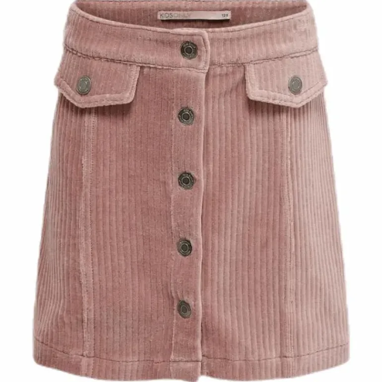 Ketty Cord Button Skirt Pink
