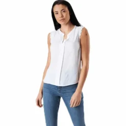 Kimmi S/L Top Wvn White