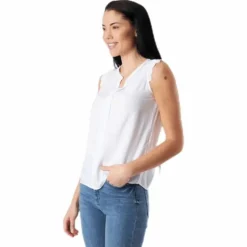 Kimmi S/L Top Wvn White