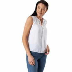 Kimmi S/L Top Wvn White