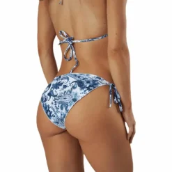 Kimo Ruffle Tie Tanga Blue/White