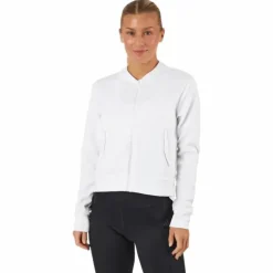 Knit Golf Bomber Jacket White