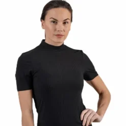 Kylie Ss T-Neck Top Black