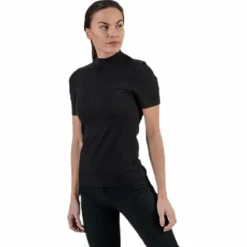 Kylie Ss T-Neck Top Black