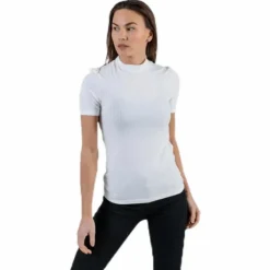 Kylie Ss T-Neck Top White