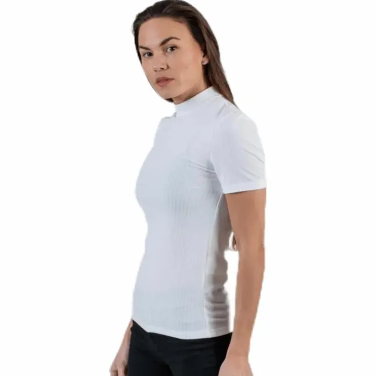 Kylie Ss T-Neck Top White