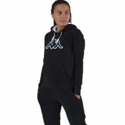Lady Sweat Hood, Logo Zeleril White/Black