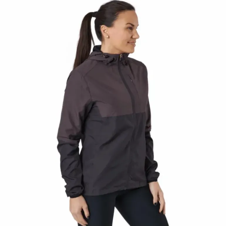 Lassie W Running Jacket With H Black Bean