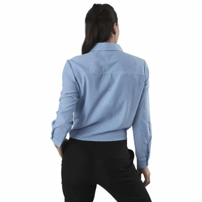 Lecey Ls Stripe Knot Dnm Shirt White