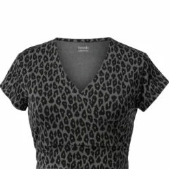 Leo Cropped Top Leo Print Grey/black