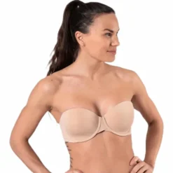 Light Lined Strapless Beige