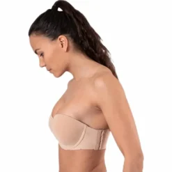 Light Lined Strapless Beige