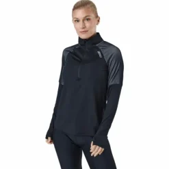 Light Speed 1/2 Zip Black/silver Reflective