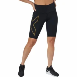 Light Speed Mid-Rise Compression Black/Gold
