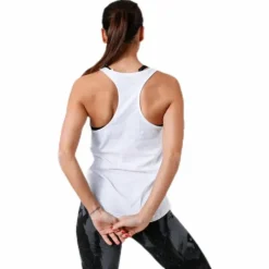 Linear Loose Tank White/Black