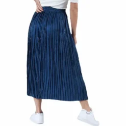 Liva Plisse Skirt Blue