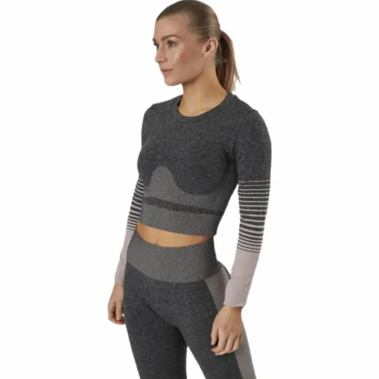 Lixy Ls Seamless Top Lounge Grey