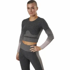 Lixy Ls Seamless Top Lounge Grey