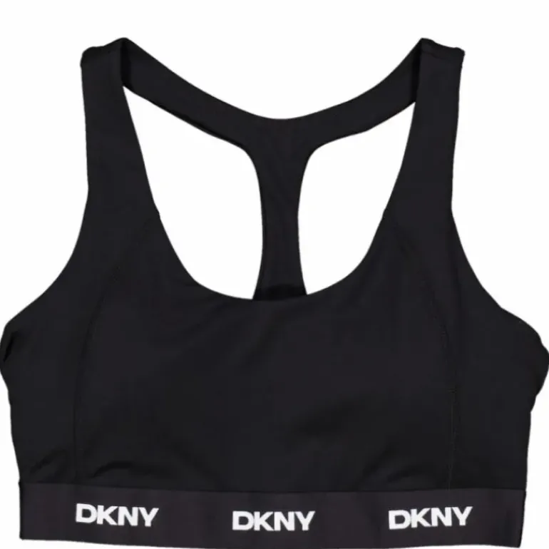 Logo Elastic Scoop Neck Racerb Black