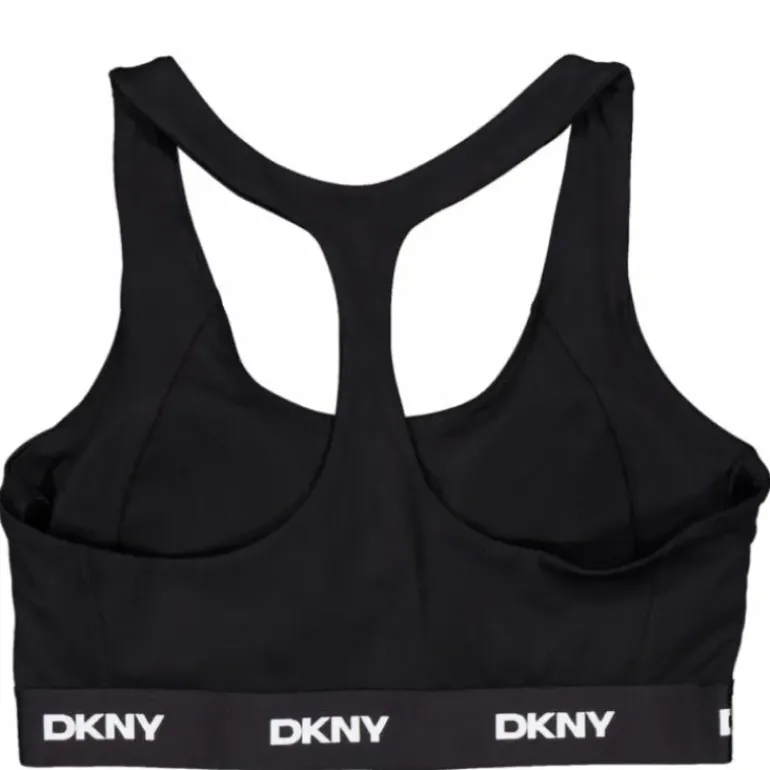 Logo Elastic Scoop Neck Racerb Black