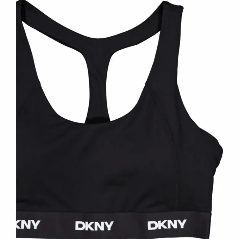 Logo Elastic Scoop Neck Racerb Black