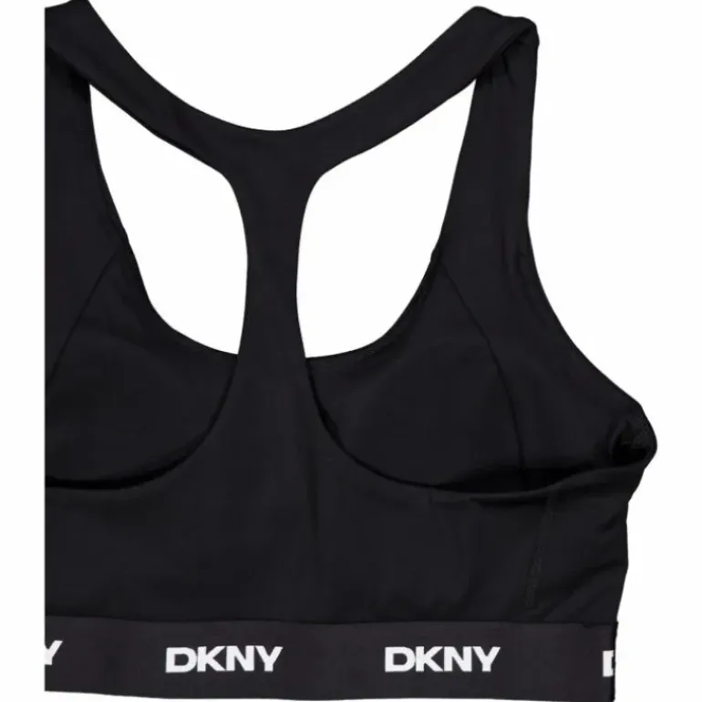 Logo Elastic Scoop Neck Racerb Black