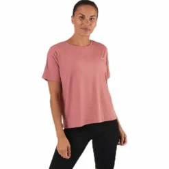 Logo Ribbed Tee Pink