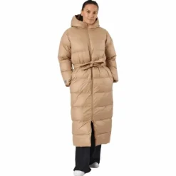 Long Beltet Coat Camel Brown