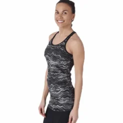 Long Racerback AOP Black