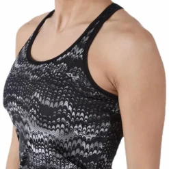 Long Racerback AOP Black